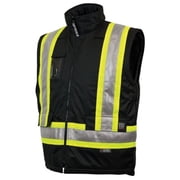 Safety Insulated 5-In-1 Parka,3XL,Black S42621