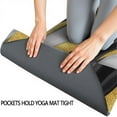 thumbnail image 3 of Black White Marble Gold Wave Pattern Hot Yoga Mat Towel Non Slip for Hot Yoga - Quick-Drying Yoga Mat Cover with 4 Corner Pockets with Travel Bag - Hot Yoga Towel Non Slip 74"x26", 3 of 6