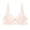 Beige, variant on Women's Lace Mesh Bra With Exquisite Embroidery Sheer 3/4 Cup Push up Bra with Adjustable Straps