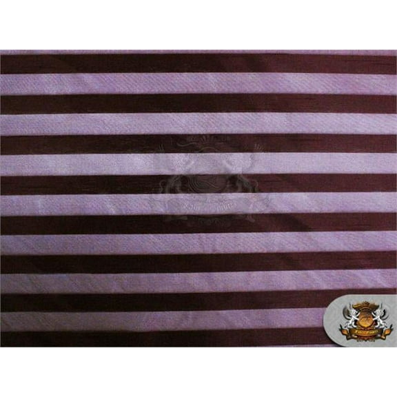 Organza Stripes Fabric Burgundy / 60" Wide /Sold by the yard