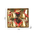 thumbnail image 3 of Lksixu Christmas Bell, Christmas Decorations, Glitter Gold Bells for Christmas Tree Hanging Ornaments, Wreath Baubles for Front Door Small Bell with Bow Gift for Party Wedding Friends Window, 3 of 5