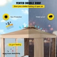 thumbnail image 4 of BENTISM 10' x 10' Brown Square Gazebo Patio Gazebo with 4 Sandbags, 4 of 10
