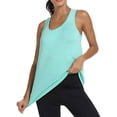 thumbnail image 3 of Scyoekwg Womens Summer Tops Sleeveless Tank Tops Loose Sling Crewneck Workout Tops Yoga Shirts Gym Clothes Casual Dressy Blouse Solid Color Suspenders Shirts (Green,XXL), 3 of 6
