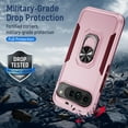 thumbnail image 3 of Decase for Google Pixel 9 / 9 Pro Case with Kickstand Armor Magnetic Ring Rugged Protective Military Grade Shockproof Case for Google Pixel 9 / 9 Pro Phone Case,Pink+Rose, 3 of 9