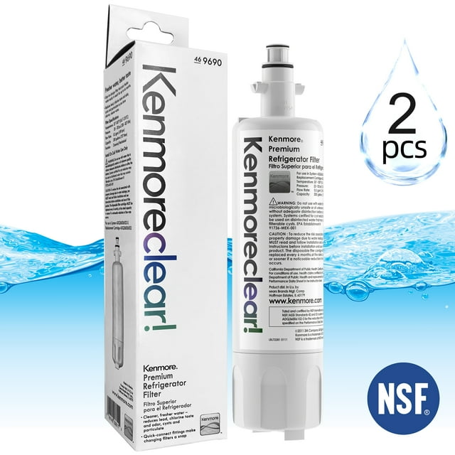 Kenmore 9690 Refrigerator Water Filter, Compatible with LT700P, ADQ36006102, ADQ36006101 Ice