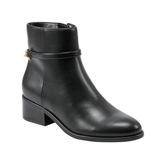 Bandolino Womens Despina 3 Zipper Faux Leather Booties