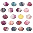 thumbnail image 3 of MATROOY 5pc Natural Fluorite Hand Carved Mini Shell Quartz Crystal Reiki Healing, 3 of 6