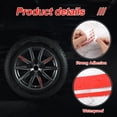 thumbnail image 3 of (Red)12 Pieces Reflective Car Stickers, Red Reflective Car Wheel Stickers Reflective Stickers Decals for 18''-21'' Wheels Tire Rim Accessories, 3 of 5