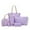 Purple, variant on gardendecor2016 Women 6Pcs/Set PU Leather Handbags Set Top Handle Totes Satchels