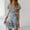 Light Blue, variant on ZUBKTE Dress for Women Bohemian Tie Printed V-Neck Short Sleeve Summer Maxi Beach Vacation Holiday Party Dress