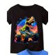 thumbnail image 1 of Boys' Cool & Trendy Dinosaur Off-Road Vehicle Print T-Shirts - Lightweight, Casual Short Sleeve Crew Neck in Black, Blue, Red, Gray - Soft Cotton for Summer Wear, 1 of 6