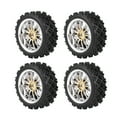 thumbnail image 3 of 12Mm Hex Rc Wheels And Tires Rc Car Tires Rubber 4Pcs Set Racing Off Road Vehicle Tires Rubber Tyre Wheel Rim For Rc 1:10 Car Part Black, 3 of 8