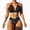 Black, variant on Women High Cut Bikini Sets String Sexy Swimsuit Two Piece Underwire Bathing Suit Brazilian Cheeky Cut Out Cute Swimwear(C,L)