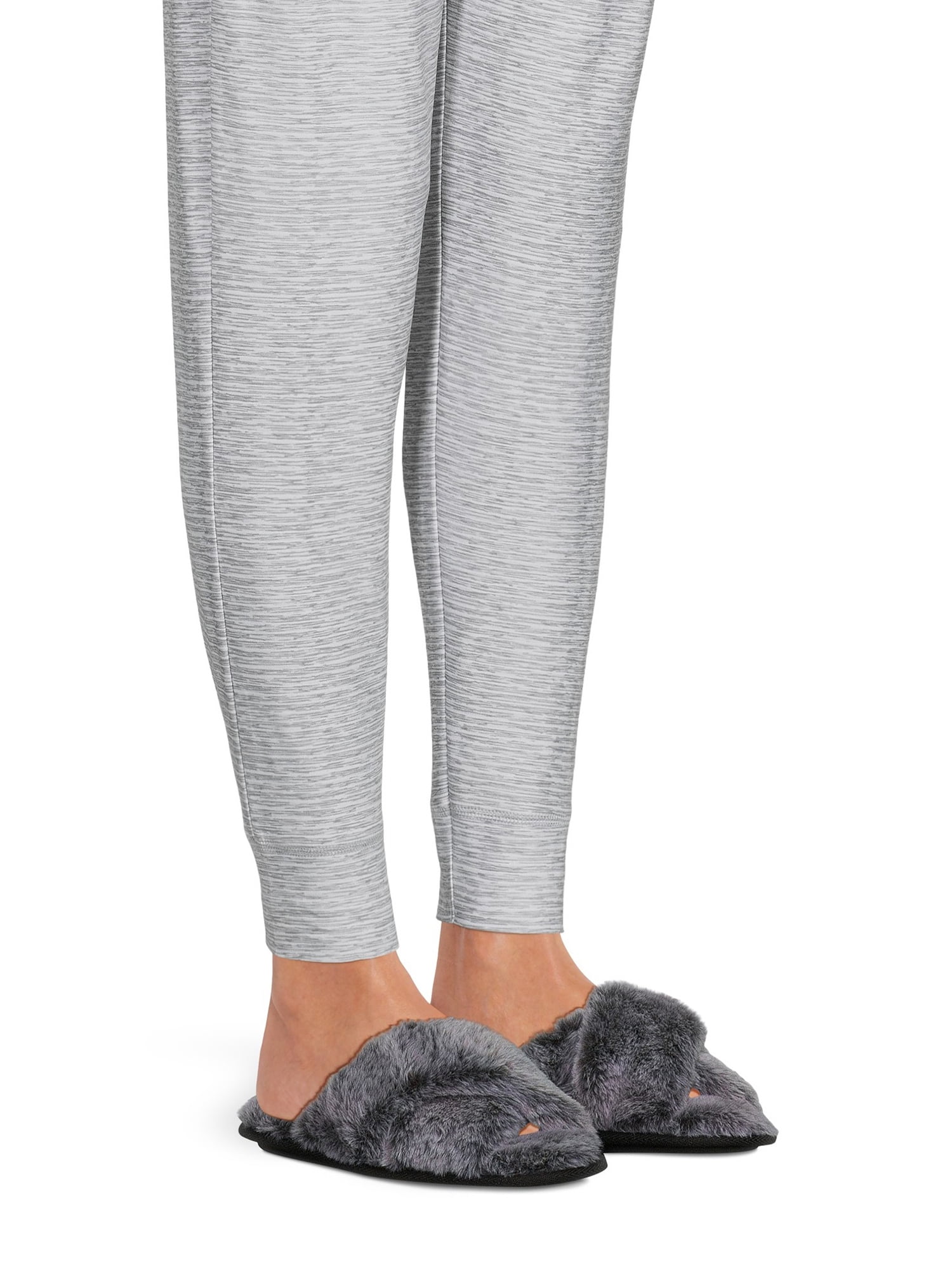 Joyspun Women's Faux Fur X-Band Slippers