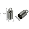 thumbnail image 2 of 100Pcs Cord End Caps 4mm End Cap Barrel Beads Kumihimo End Caps Brass for Jewelry Making 4.5mm Length Dark Gray, 2 of 5
