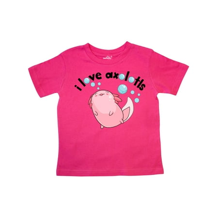 

Inktastic I Love Axolotls with Bubbles Gift Toddler Boy or Toddler Girl T-Shirt