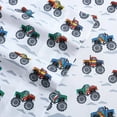 thumbnail image 6 of Poppy & Fritz Trucks Microfiber Grey 3 Piece Sheet Set-Twin, 6 of 10
