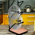 thumbnail image 3 of KALLORY Kitchen Pot Lid Rack Holder 34.00X18.00X14.00CM Black Carbon Steel Plastic Multifunctional Storage Shelf 1Pcs, 3 of 6