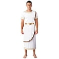 thumbnail image 2 of TiaoBug Robe Romaine Grecque Ancienne pour Hommes, Décoration Rétro Dorée, Longue Robe Blanche m, 2 of 6