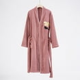 thumbnail image 4 of Agkizg Plus Size Women's Fleece Bathrobe,Long Robes for Women's House Robes,Winter Bathrobe Thick Fleece Robe Quickly Dry Absorbent with Straps Turn-Down Collar Sleepwear Loungewear Home Wear, 4 of 4