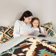 thumbnail image 4 of Homewish Retro Boho Rhombus Twin Comforter Sets,Bohemian Exotic Style Bedding Set,Cream Teal,Light Gray Reversible,2-Piece,1 Comforter and 1 Pillowcase, 4 of 7
