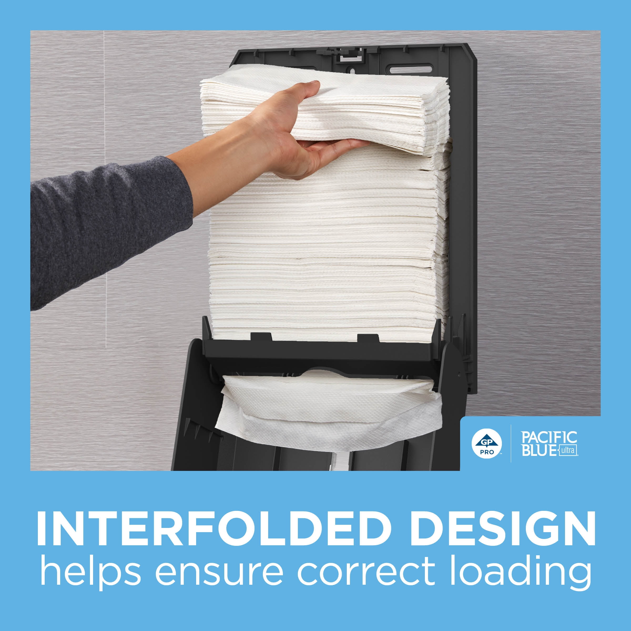 Pacific Blue Ultra™ By GP PRO™ Big Fold® Z Premium Paper Towels, 10-1/4" x 11", 220 Sheets Per Sleeve, Pack Of 10 Sleeves