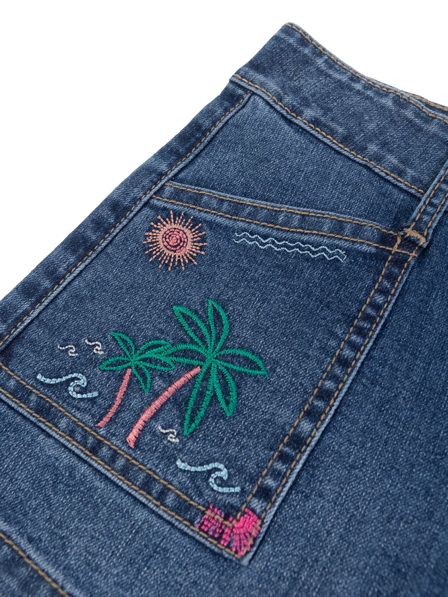 Wonder Nation Girls Denim Shorts, Size 5-18