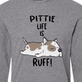 thumbnail image 4 of Inktastic Pittie Life is Ruff Spotted Pit Bull Long Sleeve T-Shirt, 4 of 5