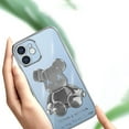 thumbnail image 6 of FIEWESEY Compatible iPhone 12 Phone Case, Cool Bear Shockproof Fashion Full Protection Soft TPU Scratch Slim Case for iPhone 12 6.1 inch (Silver), 6 of 6