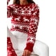 thumbnail image 2 of Sunloudy Suéter con estampado de copo de nieve de alce navideño para mujer, jersey de punto grueso informal de manga larga Sunloudy  moda, 2 of 9