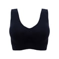 thumbnail image 2 of Tallas grandes Mujer A prueba de golpes Transpirable Inalámbrico Push-up Chaleco Sujetador Ropa interior deportiva Negro XL, 2 of 2