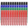 thumbnail image 2 of Marqueurs de Tableau Blanc Rechargeables Effaçables à Sec Ensemble de 12 Pcs Noir Bleu Rouge, 2 of 7