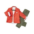 thumbnail image 2 of Wear Sierra Little Boy's 3-Piece Suit Set Jacket Pants Shirt Bow-Tie Durable, Brown Size 4T, 2 of 7