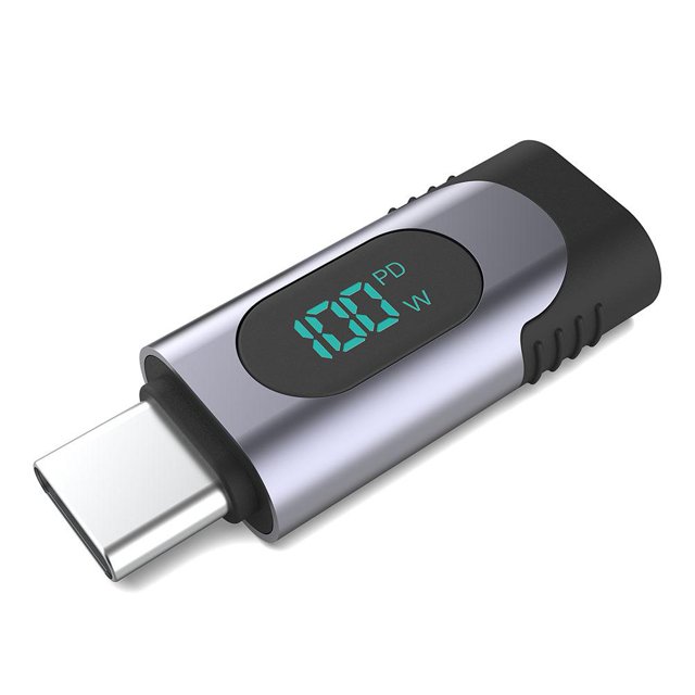 LUVCLS Adaptador tipo C macho a hembra con pantalla digital de 99 W de potencia N Power Fast