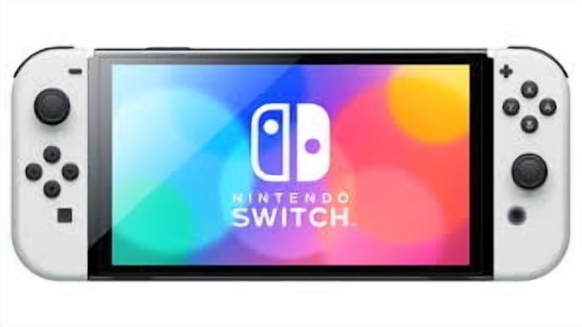 Nintendo Switch OLED with White Joy-Con (International Edition) Bundle with 3 Month Nintendo Switch Online Membership & 25 GC