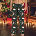 thumbnail image 2 of BOOMNY Christmas Men's Pajama Pants Wide Leg Pajamas Pants for Men Xmas Snowflake Graphic Soft Pj Bottoms Pant With Pockets Cozy Homewear Loungewear, 2 of 4