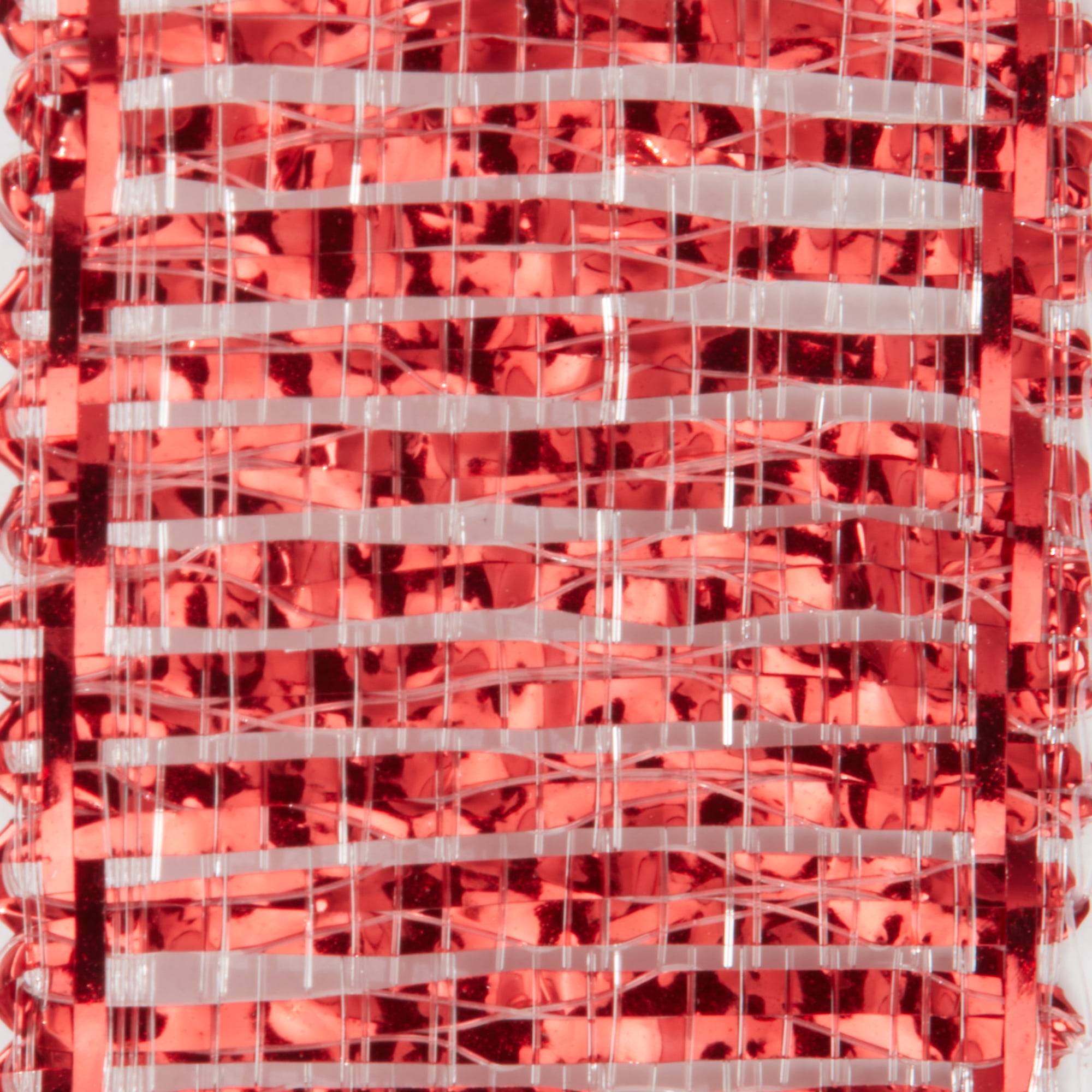 (3 pack) Offray Ribbon, Red 3/8 inch Galena Metallic Ribbon for Wedding, Crafts, and Gifting, 9 feet, 1 Each