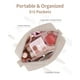 thumbnail image 4 of Bolsa de maquillaje Narwey Puffy acolchada para mujer de viaje, color caqui, 4 of 6