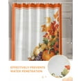 thumbnail image 6 of Fall Harvest Shower Curtain Set ，Waterproof Fabric Shower Curtains Pumpkins Grape Maple Leaves Orange Border Shower Curtains for Bathroom,Bathroom Decor 72"x72", 6 of 7