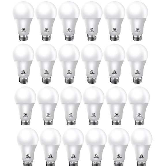 Energetic LED Light Bulb 8.5W(60W EQ) A19 General Purpose E26 Non-Dimmable 3000K Warm White 24-Pack