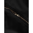 thumbnail image 4 of KVE Boy's Faux Leather Jacket Windproof Fleece Lined Warm Winter Coat Kids Bomber Outerwear PU Motorcycle Hooded Jacket Black 6-7, 4 of 9