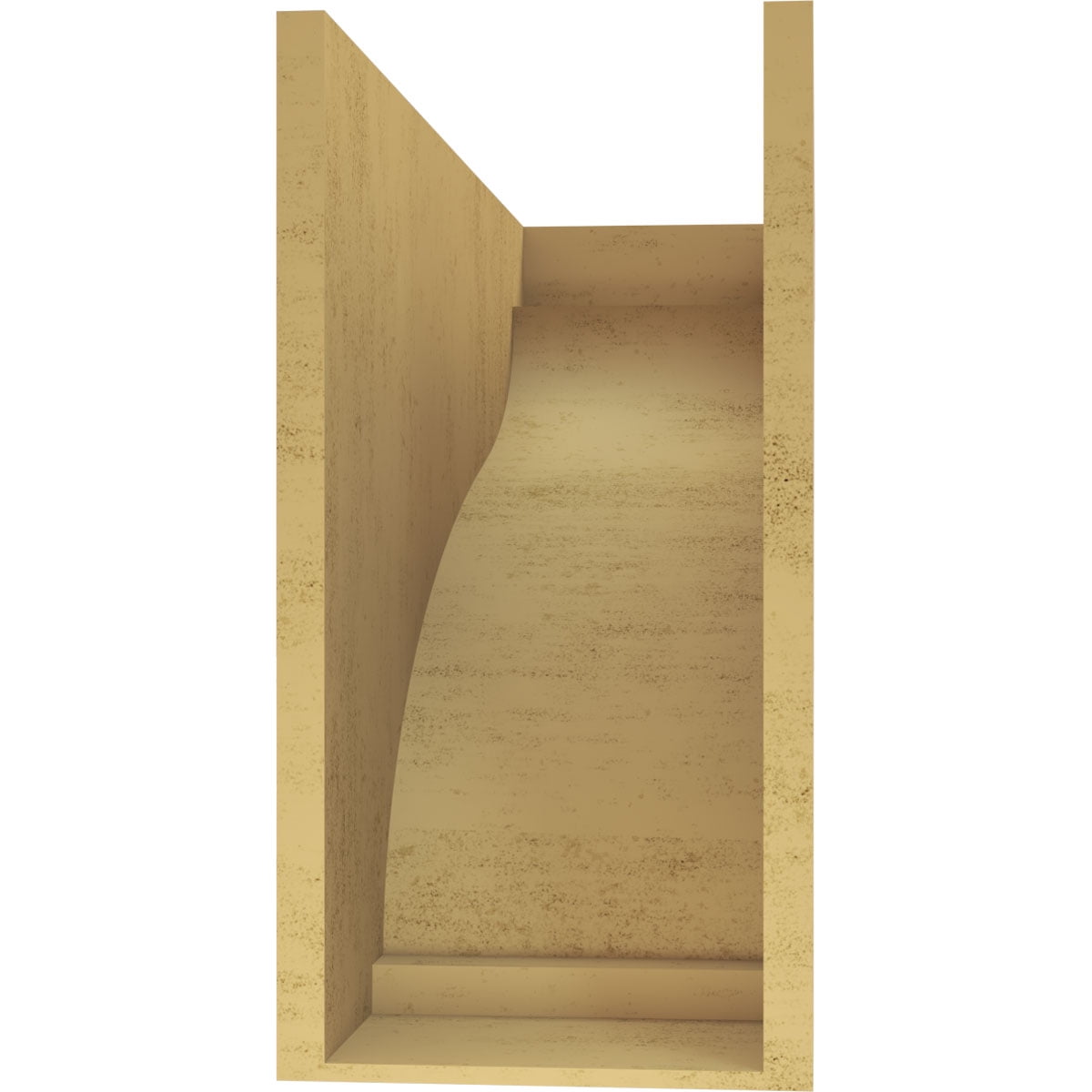 11"W x 33"D x 22"H Classic Helena Rough Cedar Woodgrain TimberThane Corbel, Primed Tan