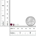 thumbnail image 4 of Decadence 925 Sterling Silver 6mm Heart Shape Created Ruby July Birthstone Screwback Stud Earrings, 4 of 7