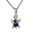 thumbnail image 1 of Cartoon Turtle Pendant Rhinestone Necklace Zircon Turtle Necklaces Crystal Chain Jewelry For Women Girls Turtle Pendant Necklace, 1 of 3