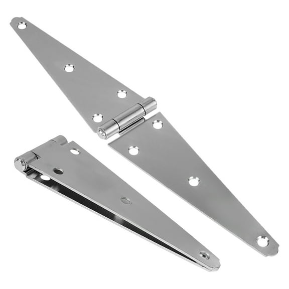 2pcs Galvanized Iron Heavy Duty T Strap Hinges for Outdoor Barn Garage Gate Doors Fences
