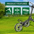 thumbnail image 4 of CaddyLite Compact Chariot de Golf Semi-Automatique Pliant et Dépliable, Bleu, 4 of 4