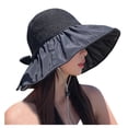 thumbnail image 3 of Chapeau de Soleil Chapeau de Soleil pour Femmes Upf 50+ Chapeau de Protection Uv Revêtement Noir Chapeau de Paille Chapeau d'Extérieur Chapeaux pour Femmes Polyester Beige, 3 of 6
