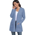 thumbnail image 5 of JWD Women's Cardigan Open Front Lightweight Cardigan Long Sleeve Cardigans with Pockets Denim Blue M, 5 of 7