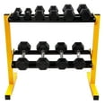 thumbnail image 6 of BalanceFrom Rubber Encased Hex Dumbbells, 150lbs Set w Rack, 6 of 7