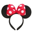 thumbnail image 1 of Diadema con orejas de Mickey de dibujos animados para adultos y niños, diadema con lentejuelas, lazo grande, diadema de conejo de animal, 1 of 6